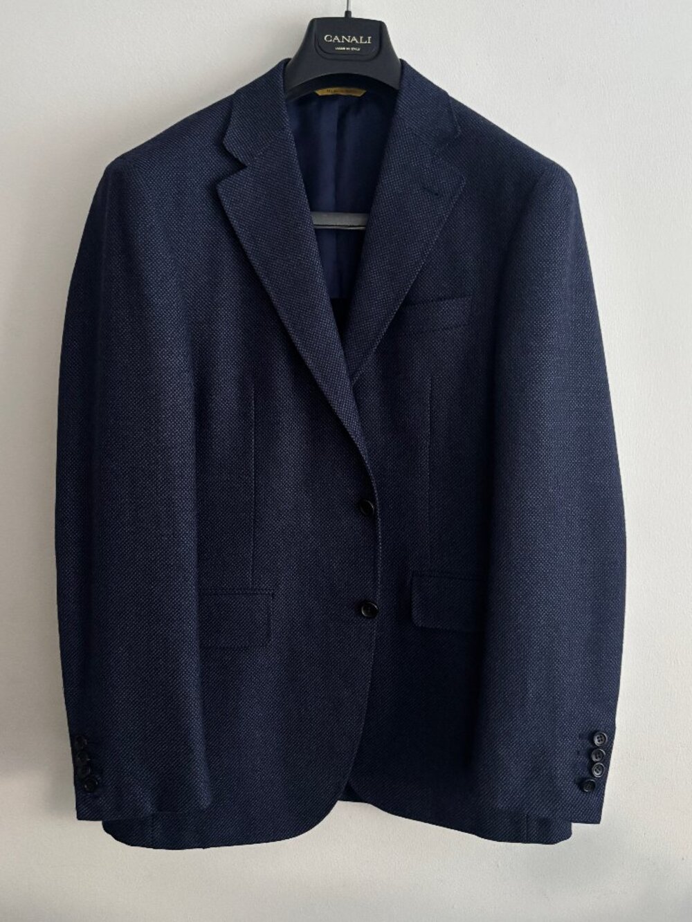 $3550 Canali Navy Unstructured Birdseye Wool Suit - 40 / Pants 31- 32 x 30